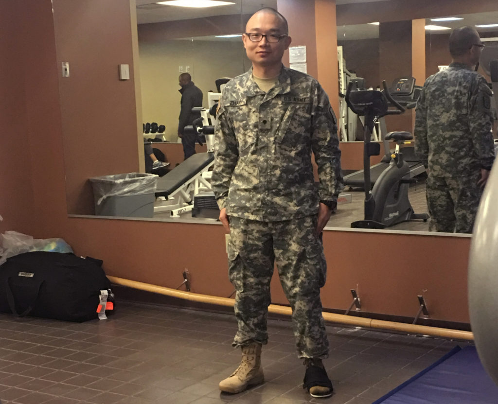 Photo of discharged immigrant US Army recruit Panshu Zhao