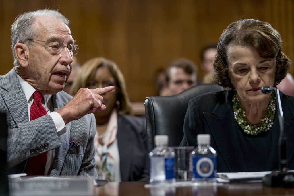 Photo of Sens. Grassley and Feinstein