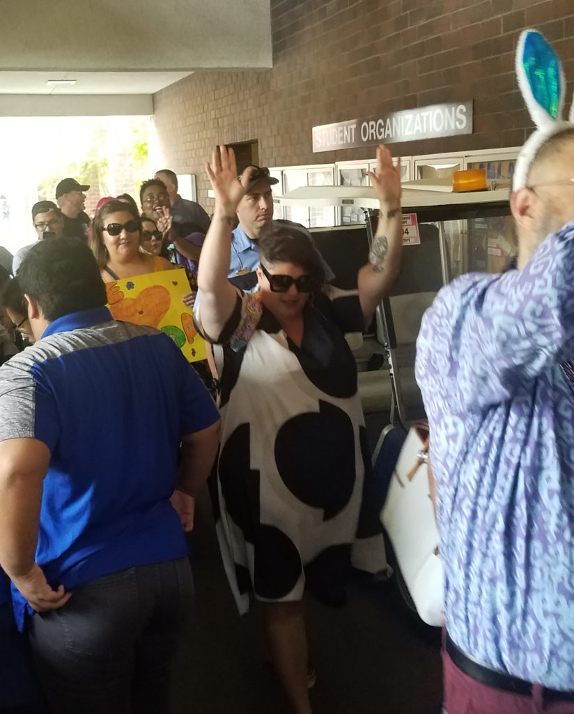 Photo of Randa Jarrar upon returning to Fresno State