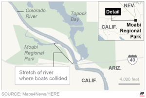 Graphic of Colorado River boating accident location