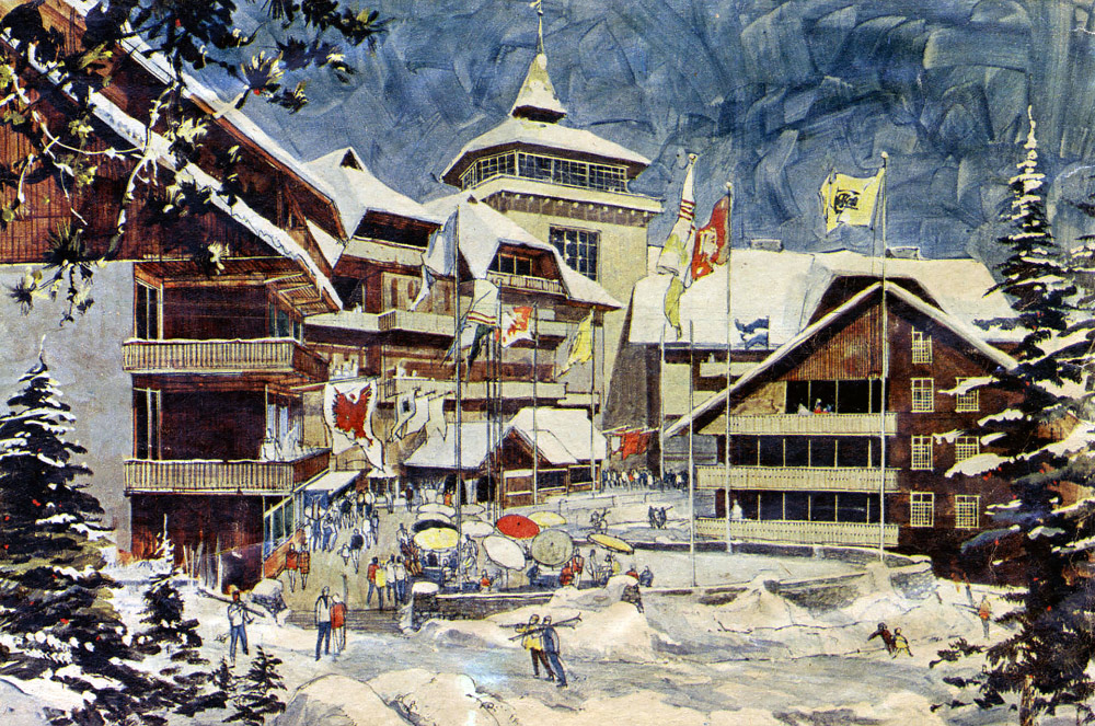 Artist's rendering of Disney's proposed ski resort in Mineral King