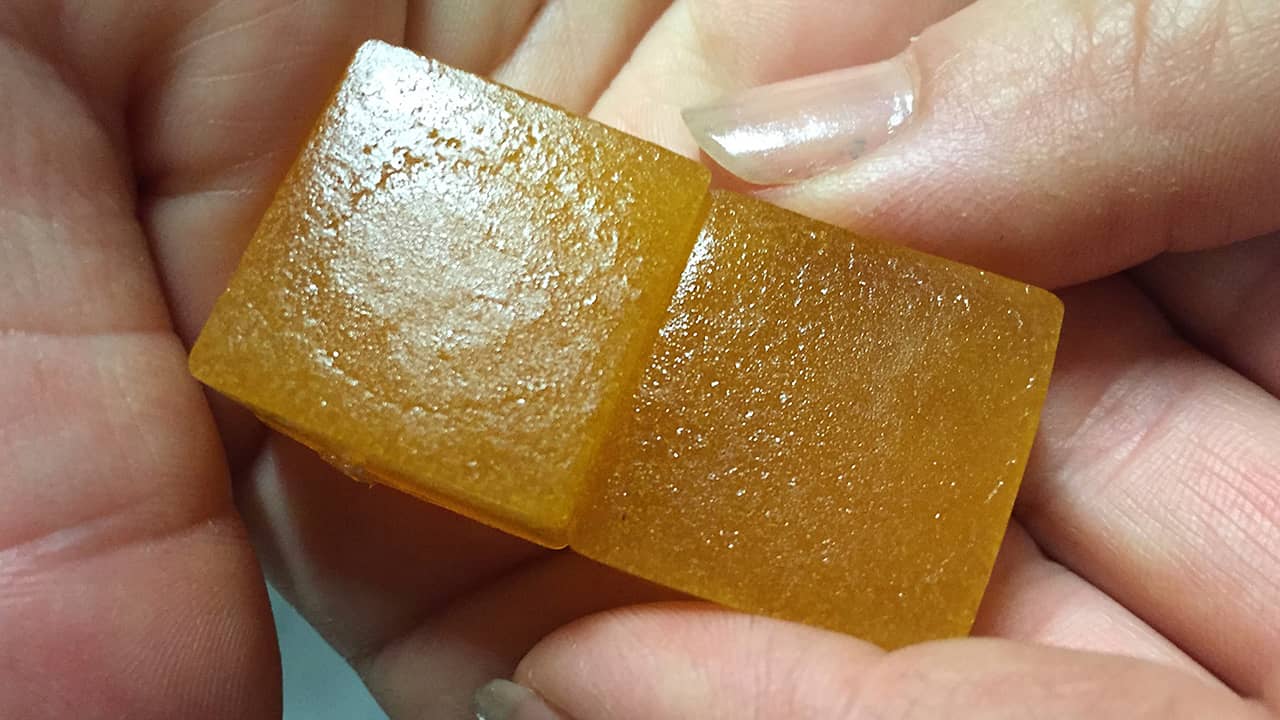 Photo of lime-flavored cannabis-infused candy
