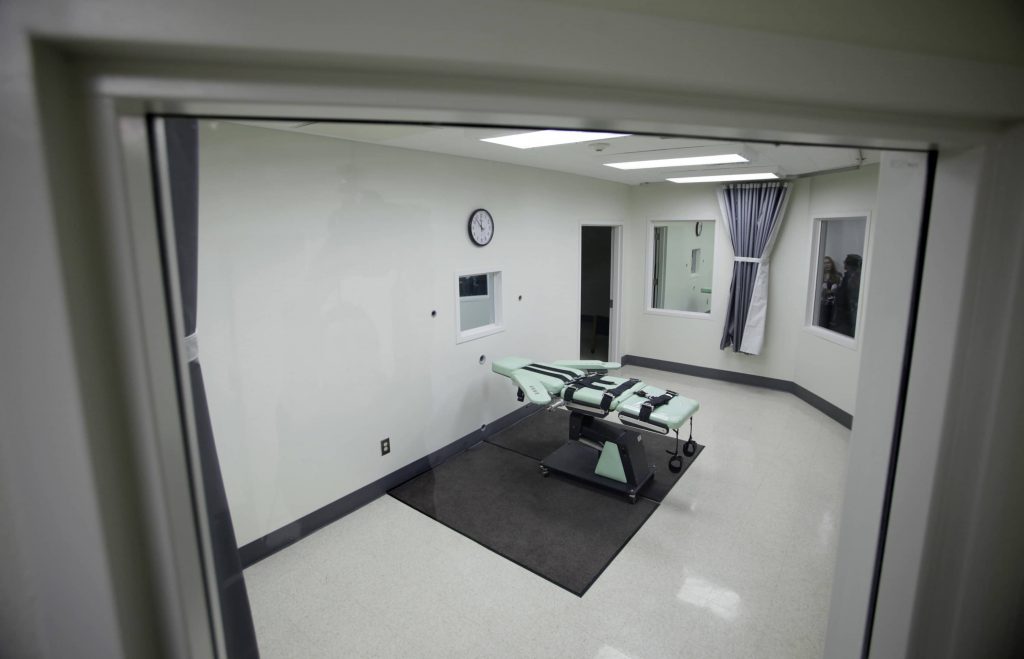 Photo of lethal injection facility at San Quentin State Prison
