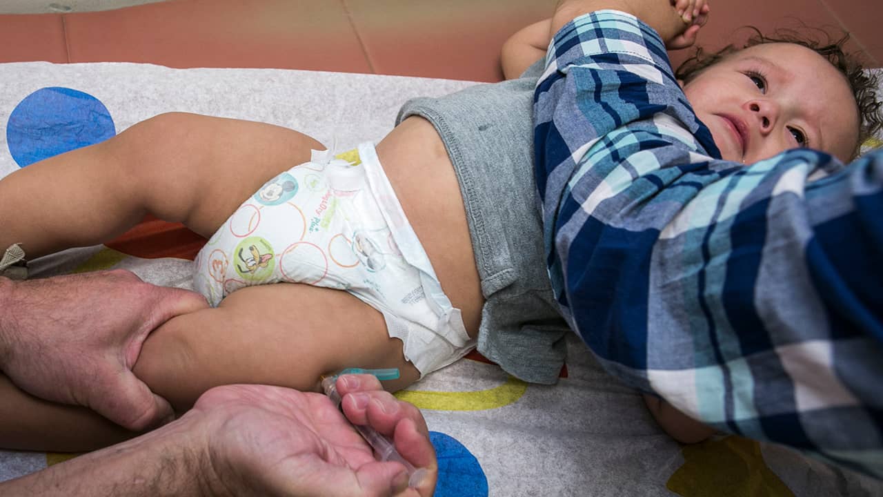 Photo of baby getting vaccinated