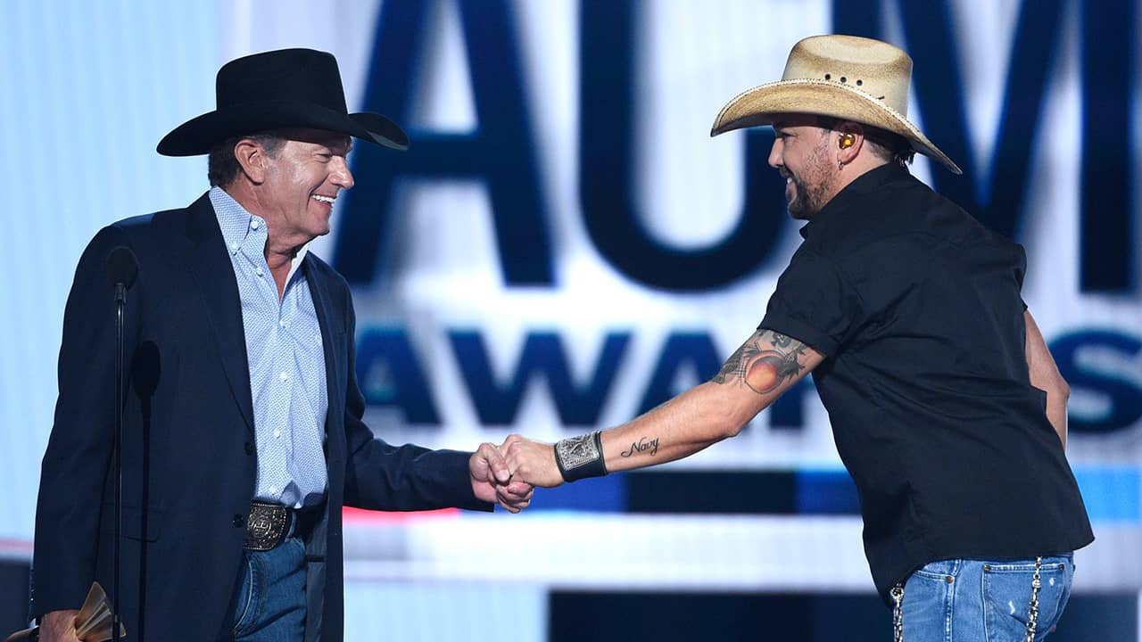 Photo of George Straight and Jason Aldean