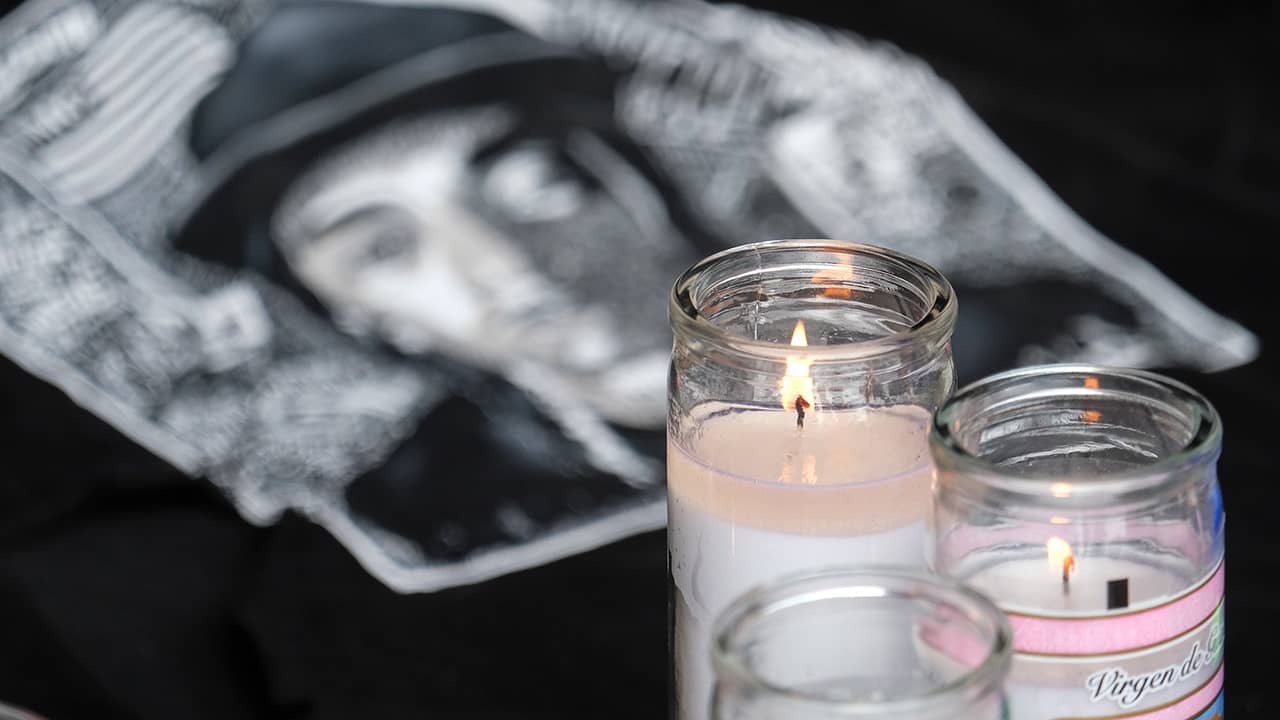 Photo of a makeshift memorial for rapper Nipsey Hussle