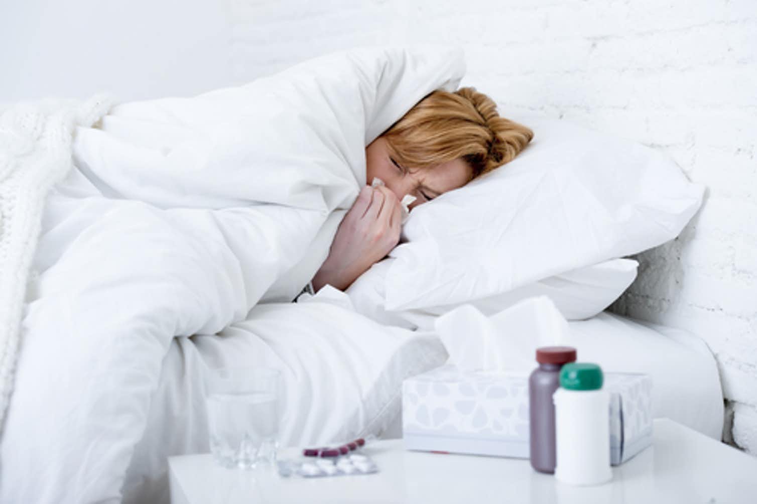 Photo of person with the flu