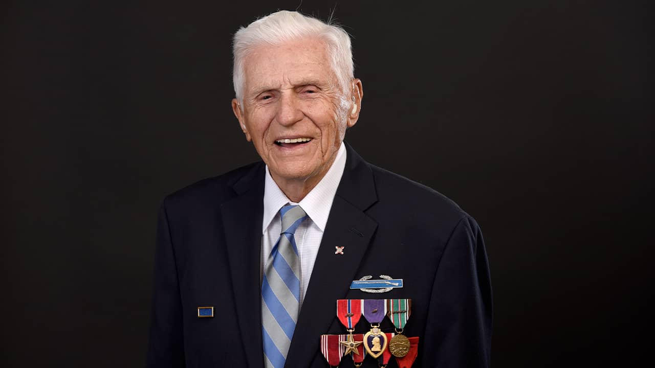 Photo of Steve Melnikoff, who came ashore at Normandy on D-Day