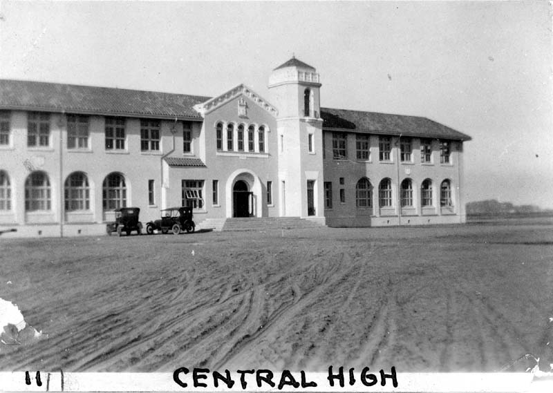Historic photo of Central Union High School in Fresno, California