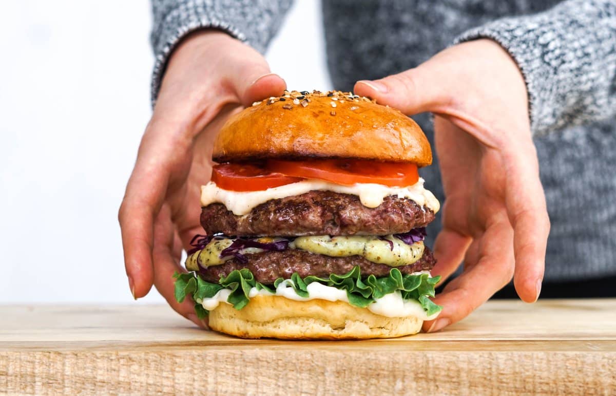 Photo of lab grown hamburger