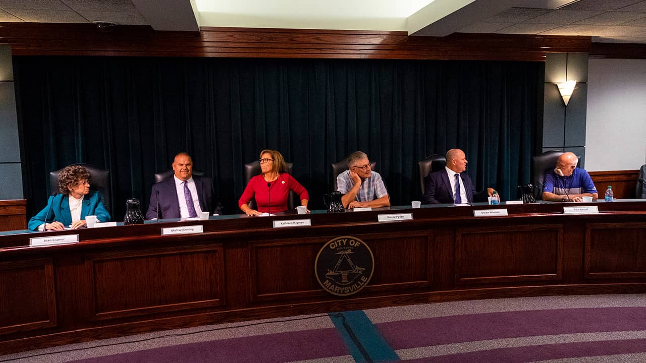 Photo of Marysville City Council and mayoral candidates