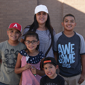 Photo of Sarah Garcia and her children