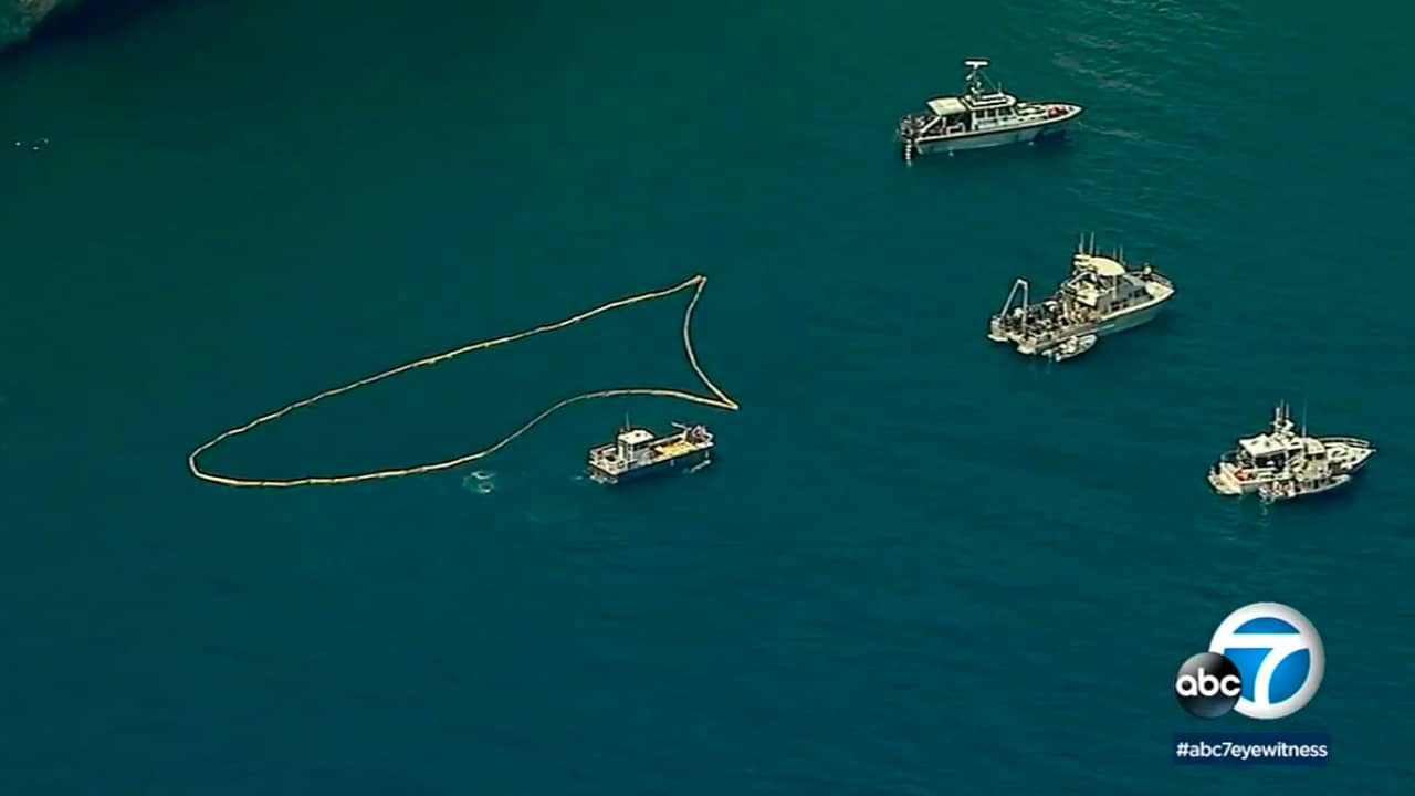 Photo of search are where divers are searching for wreckage