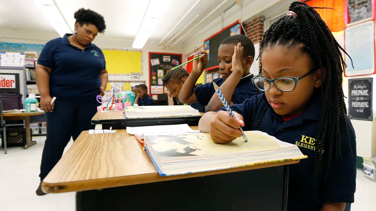 Photo of a student reading