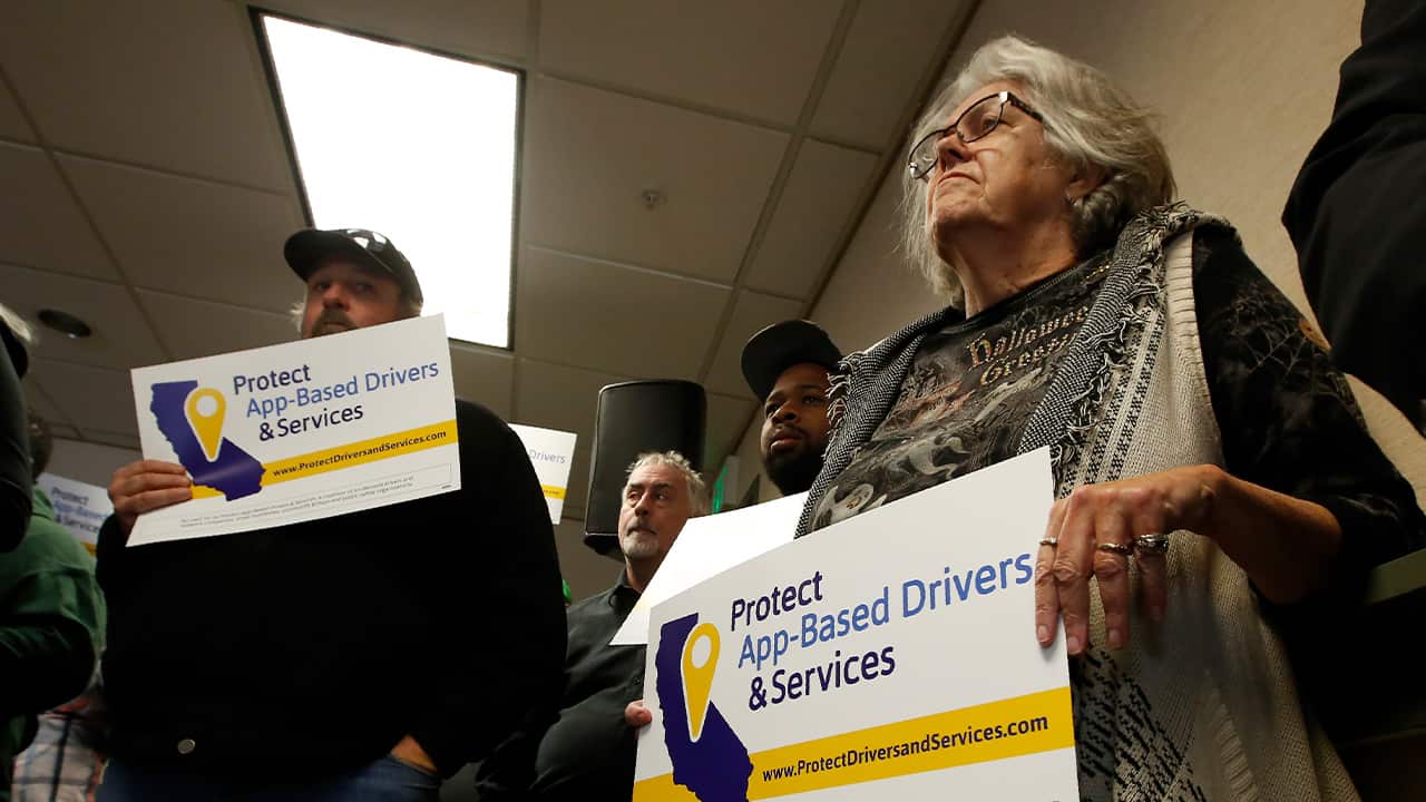 Photo of drivers showing support for the proposed ballot measure