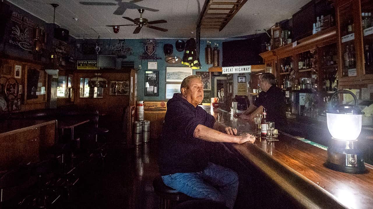 Photo of Joseph Pokorski drinking beer at a bar in Sonoma, Ca.