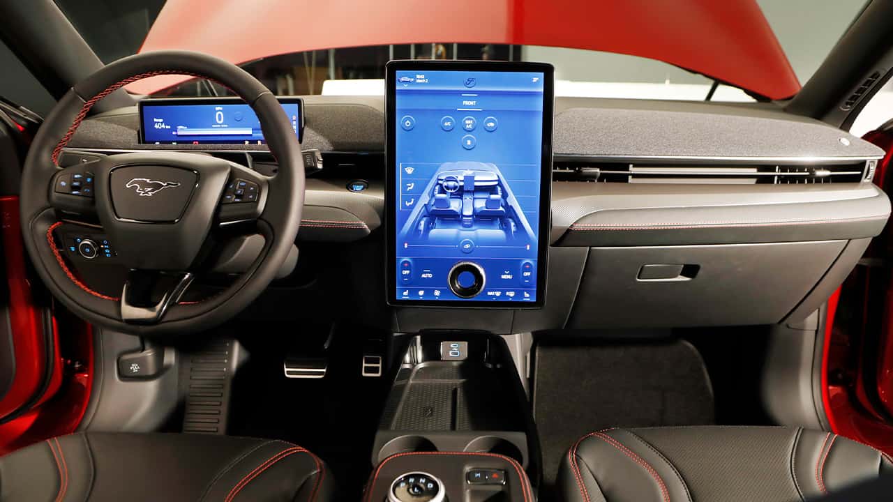 Photo of interior of Ford Mustang Mach-E