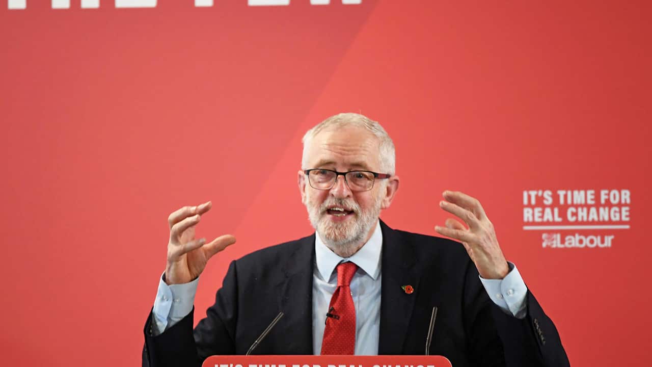 Photo of Britai's Labour Party leader Jeremy Corbyn