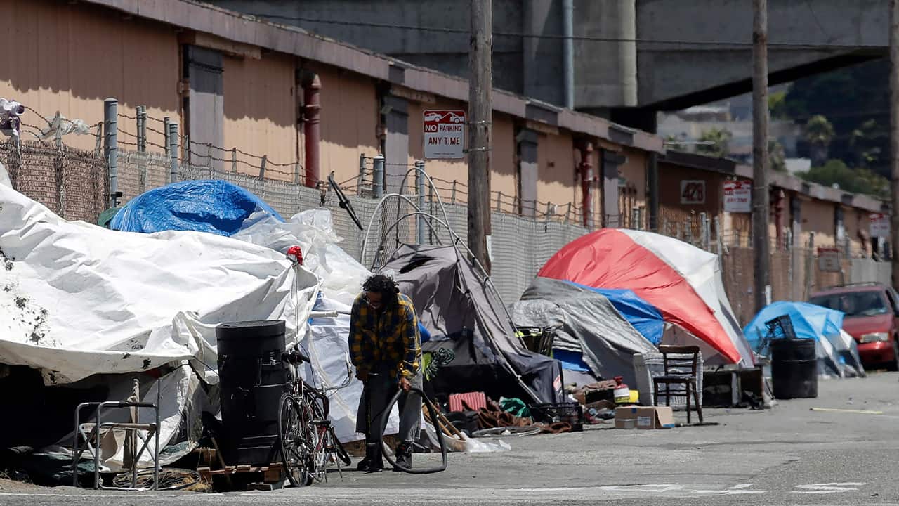 Photo of homeless camp in San Francisco