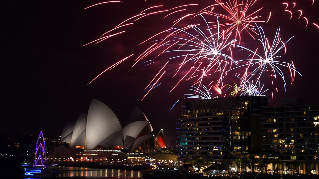 Photo of fireworks in Australia