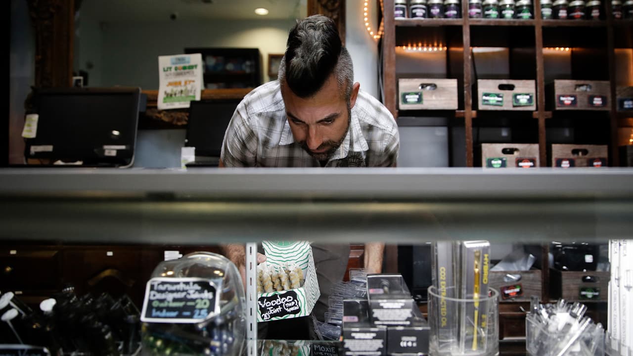 Photo of Jerred Kiloh, owner of the licensed medical marijuana dispensary Higher Path