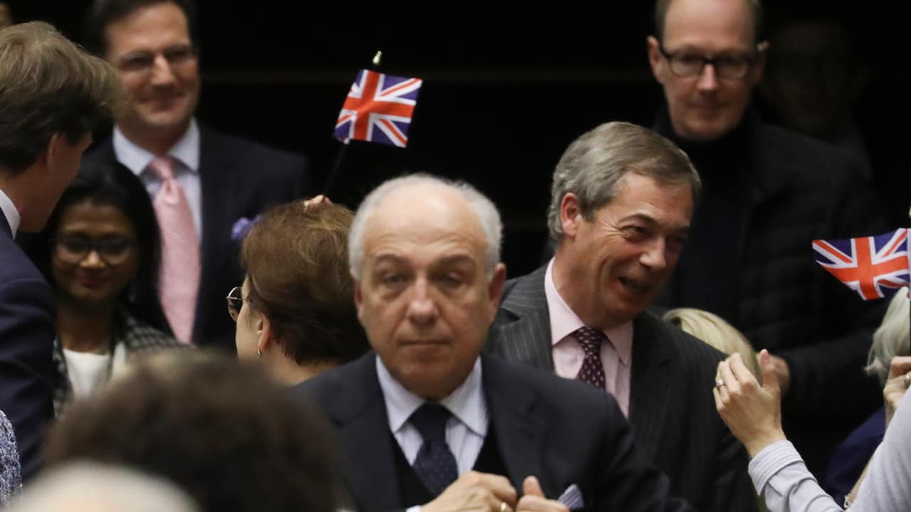 Photo of Brexit Party leader Nigel Farage, third right