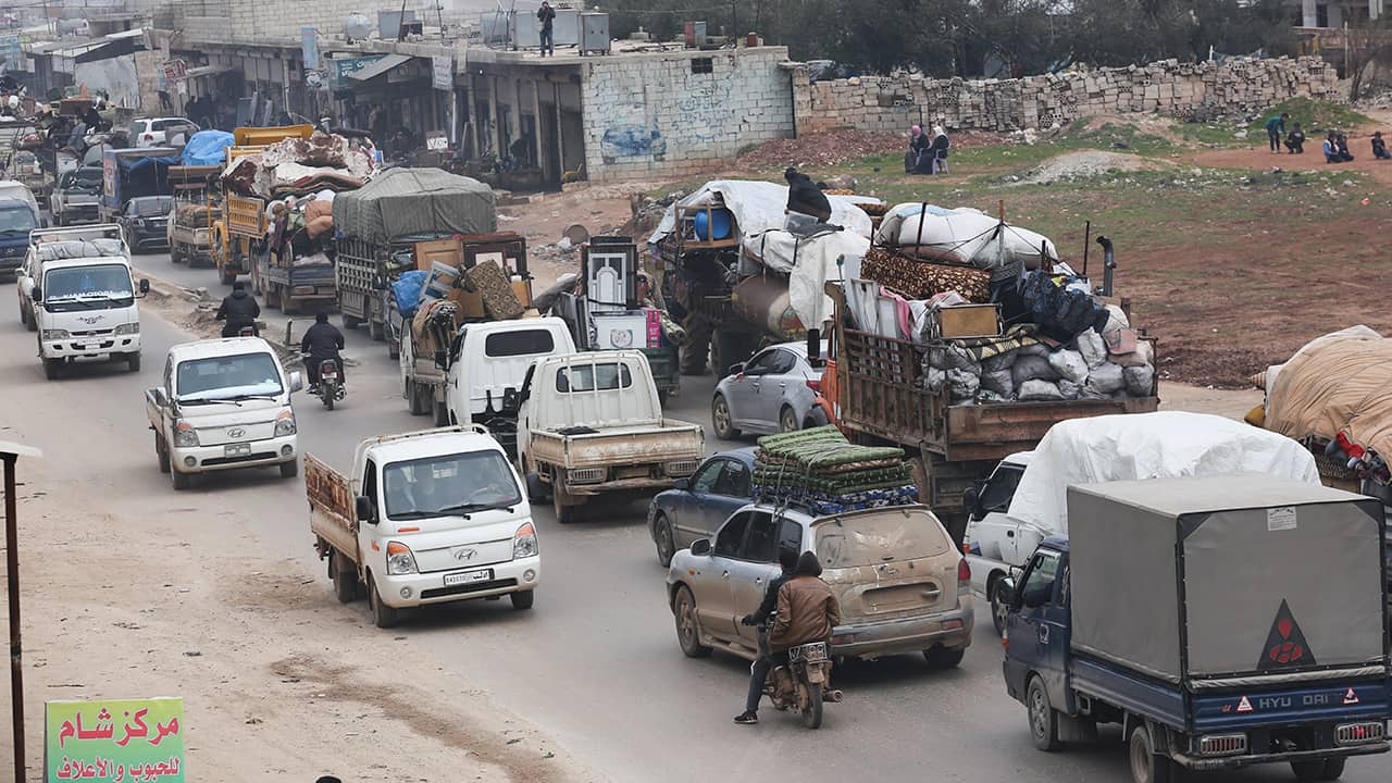 Photo of Syrians fleeing
