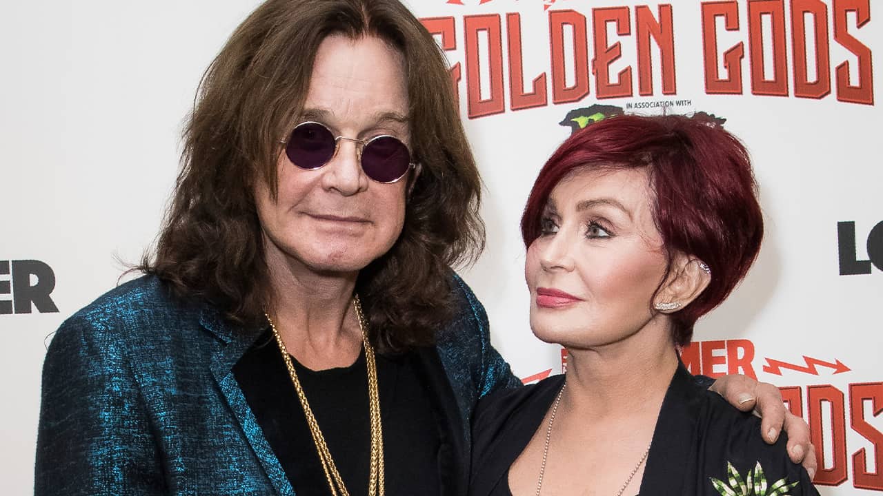 Photo of Ozzy Osbourne, left, and his wife Sharon Osbourne