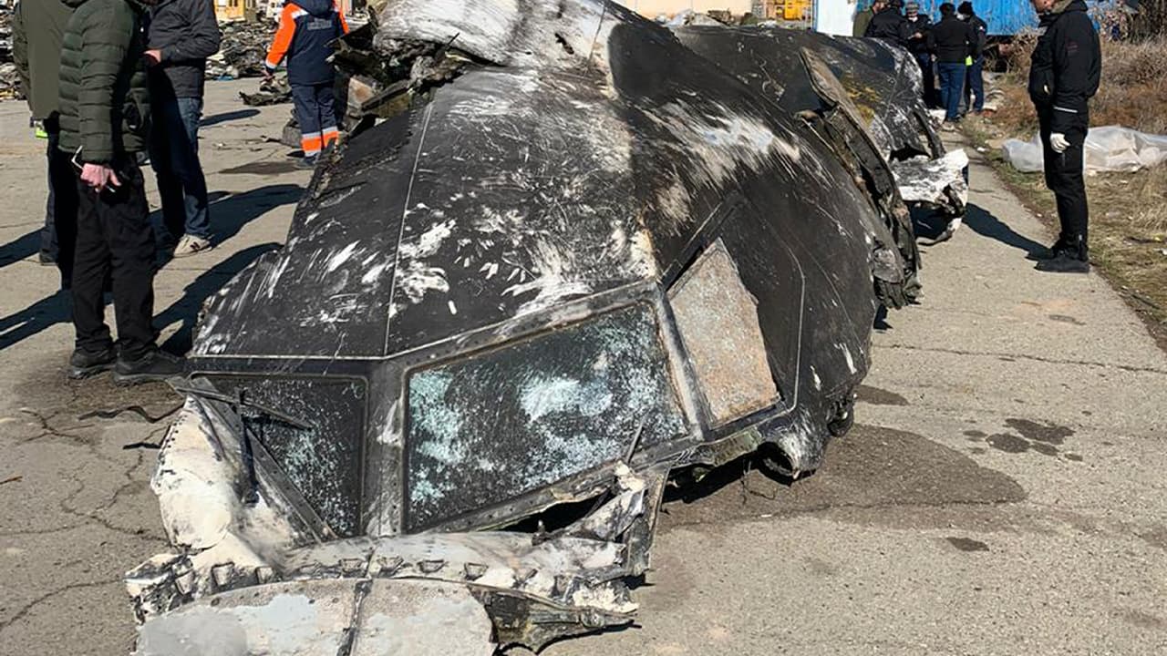 Photo of the wreckage of the Ukrainian plane that crashed in Tehran