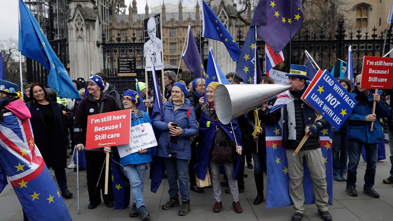 Photo of anti-Brexit protesters