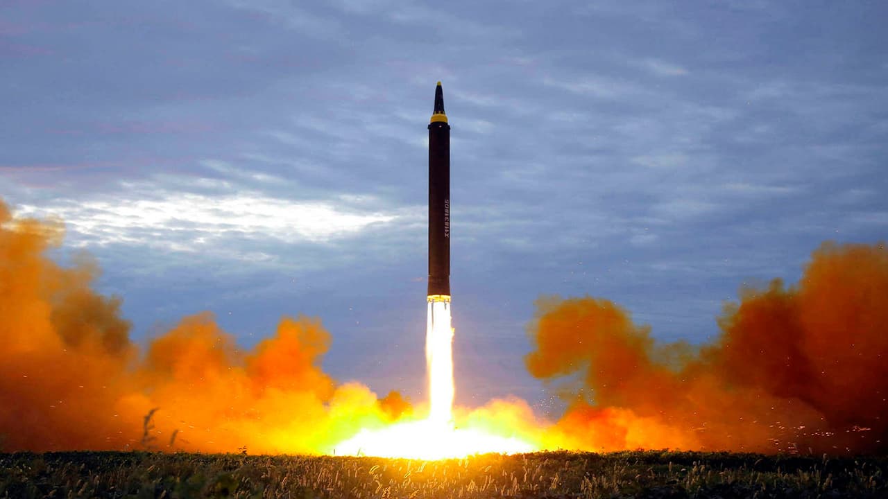 Photo of a North Korean missile launch