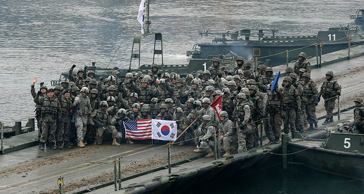 Photo of U.S. and South Korean army soldiers