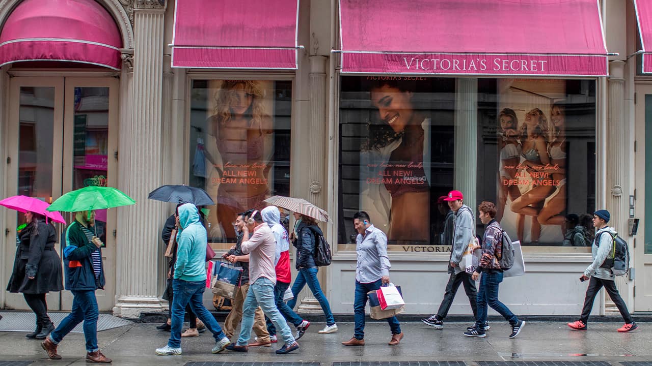 Photo of a Victoria's Secret store on Broadway in the Soho neighborhood of New York