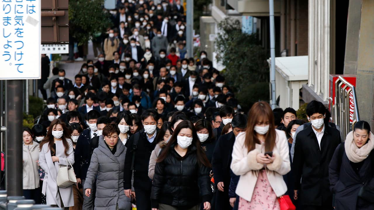 Photo of a crowd of people in Tokyo, Japan