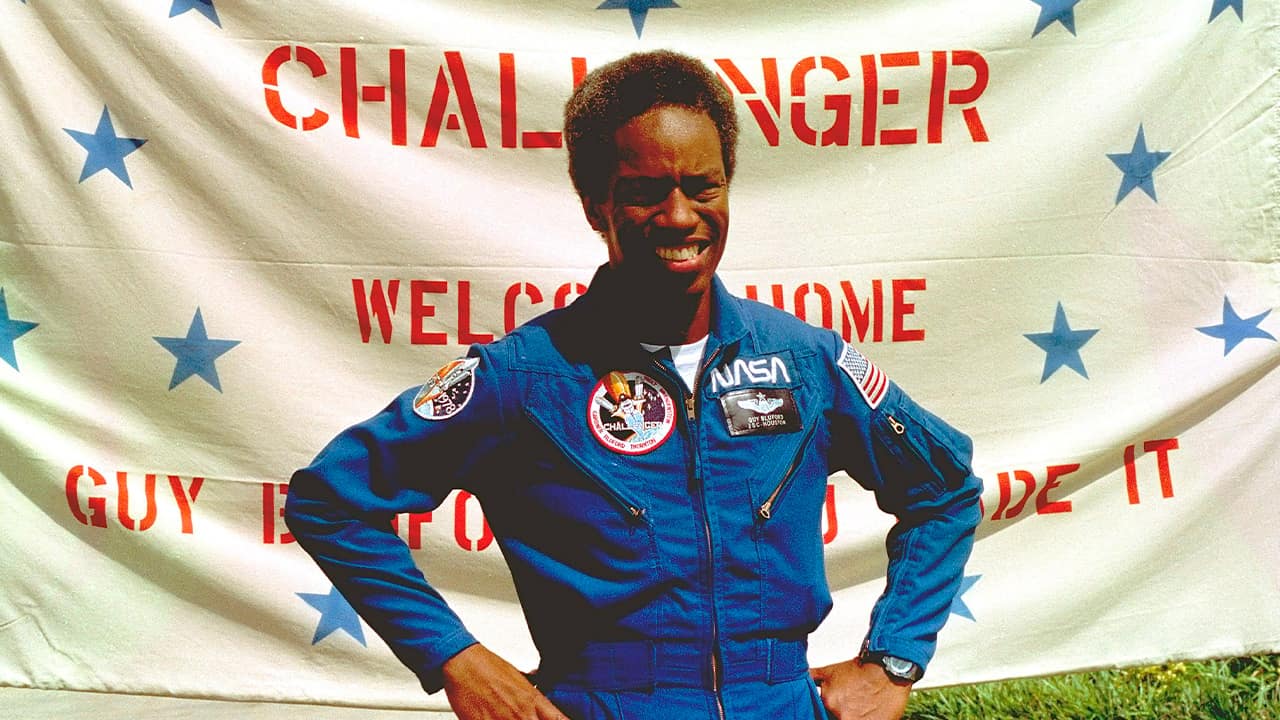 Photo of Guion Bluford, Jr., shuttle Challenger mission specialist in 1983