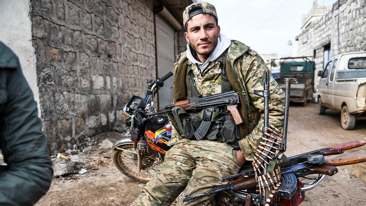 Photo of a Syrian rebel