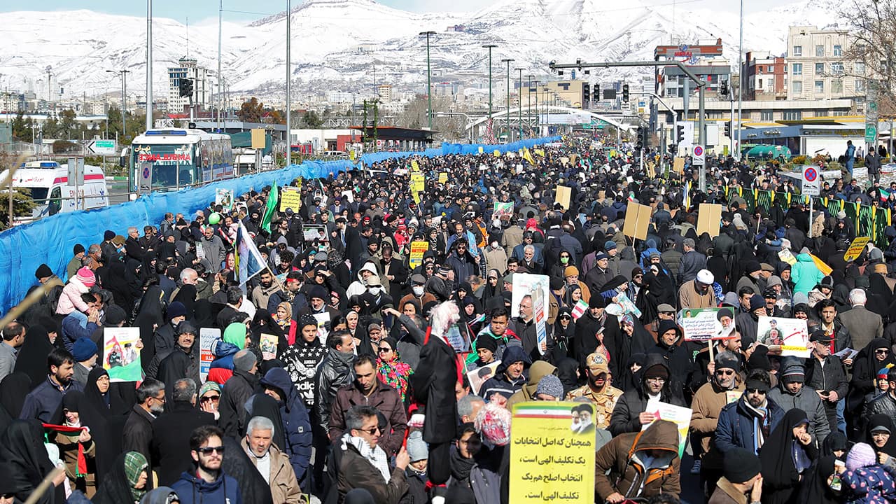 Photo of a rally in Iran