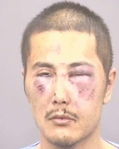 Photo of Jose Ramos who got beaten up after stabbing a man in the neck