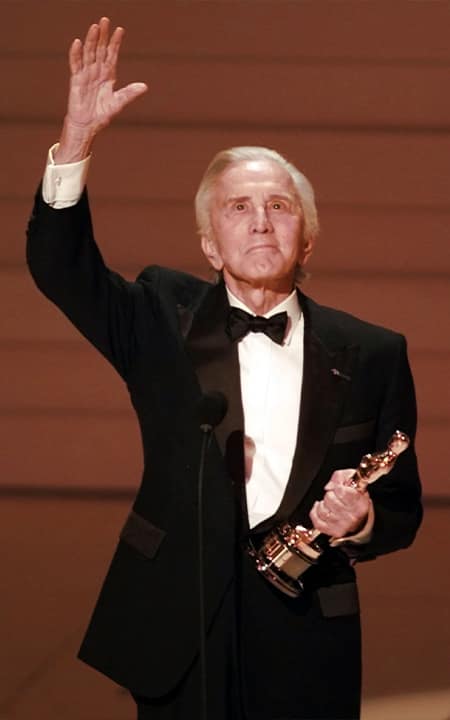 Photo of Kirk Douglas accepting an award
