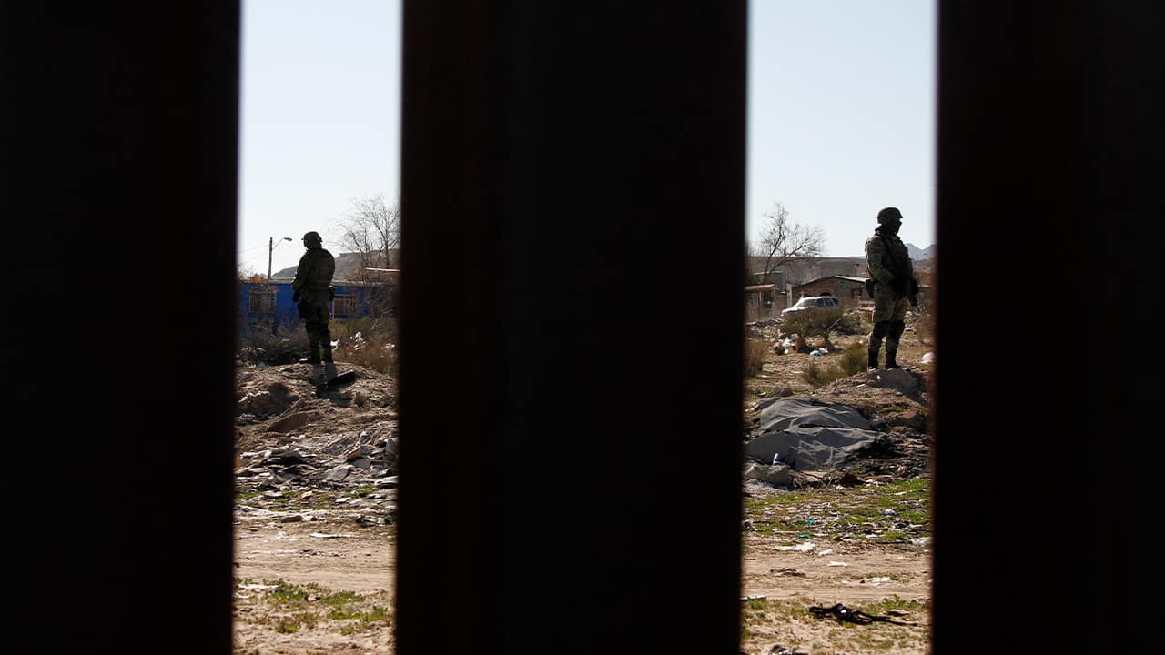 Photo of Mexican National Guard troops
