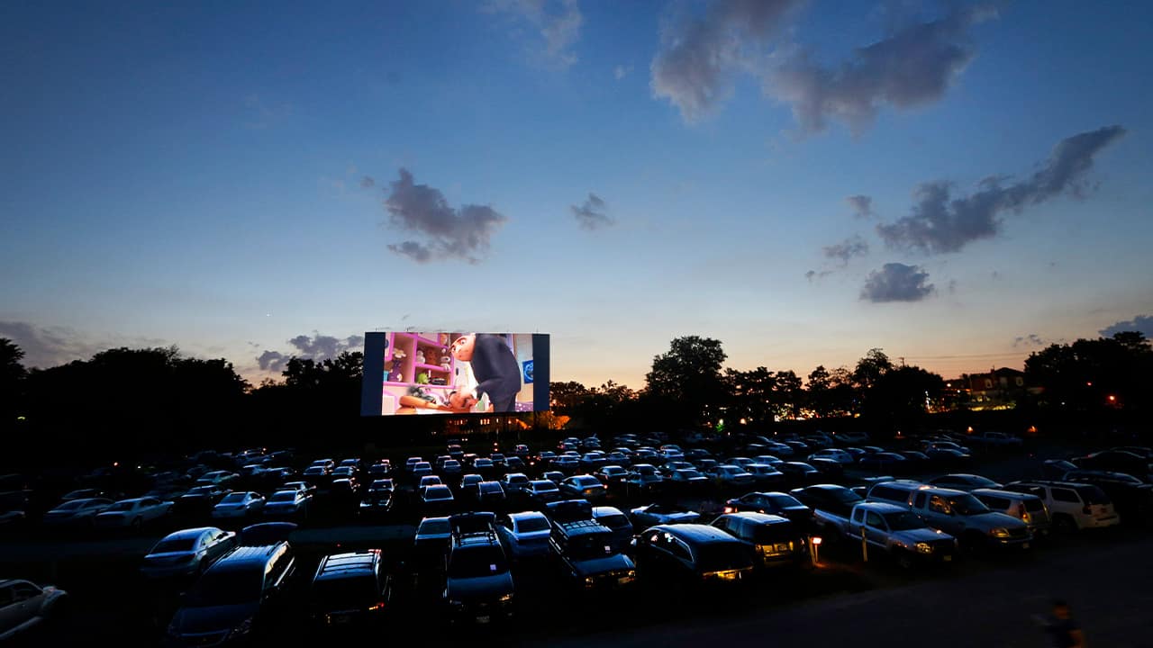 Photo of cars at a drive-in