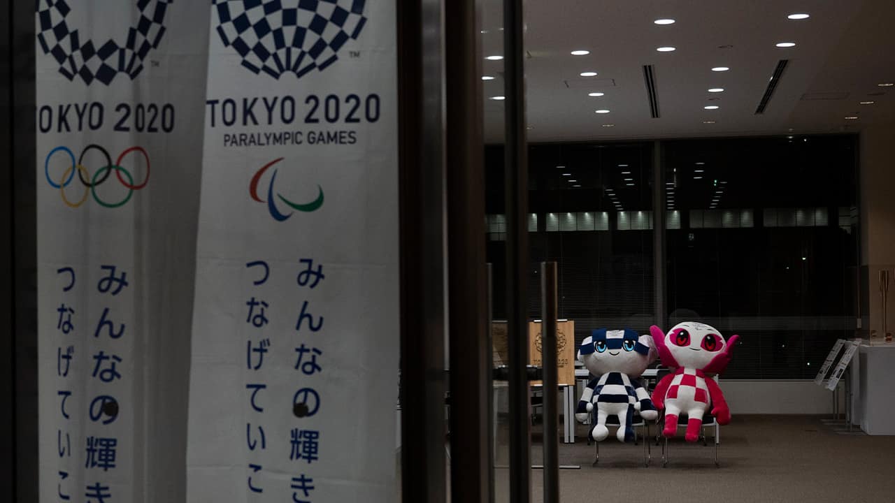Photo of Miraitowa and Someity, mascots for the Tokyo 2020 Olympics