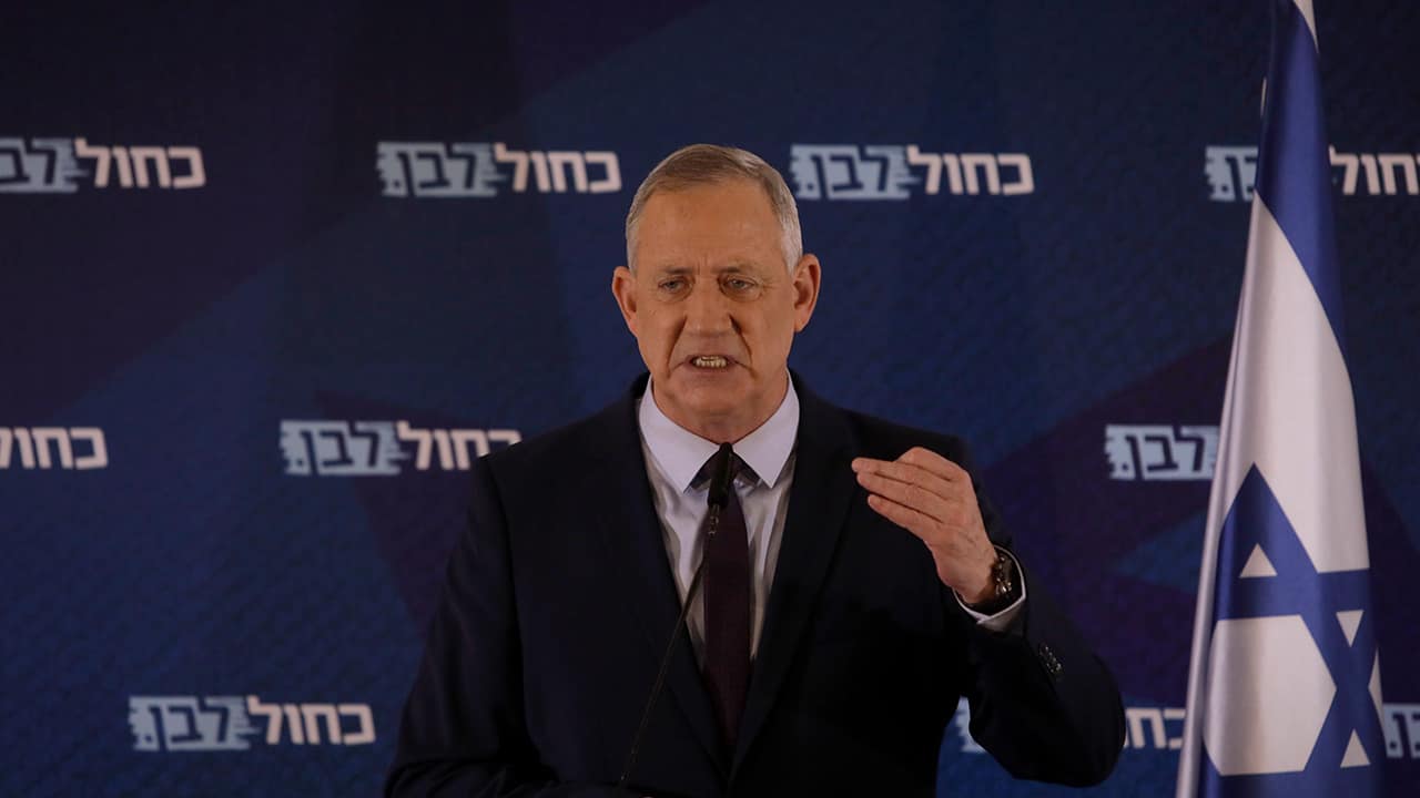 Photo of Blue and White party leader Benny Gantz