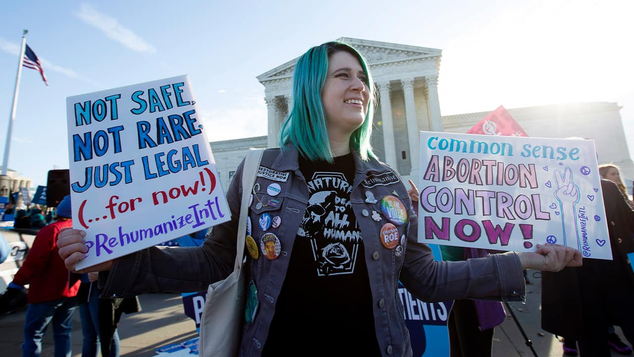 Photo of abortion rights demonstrators