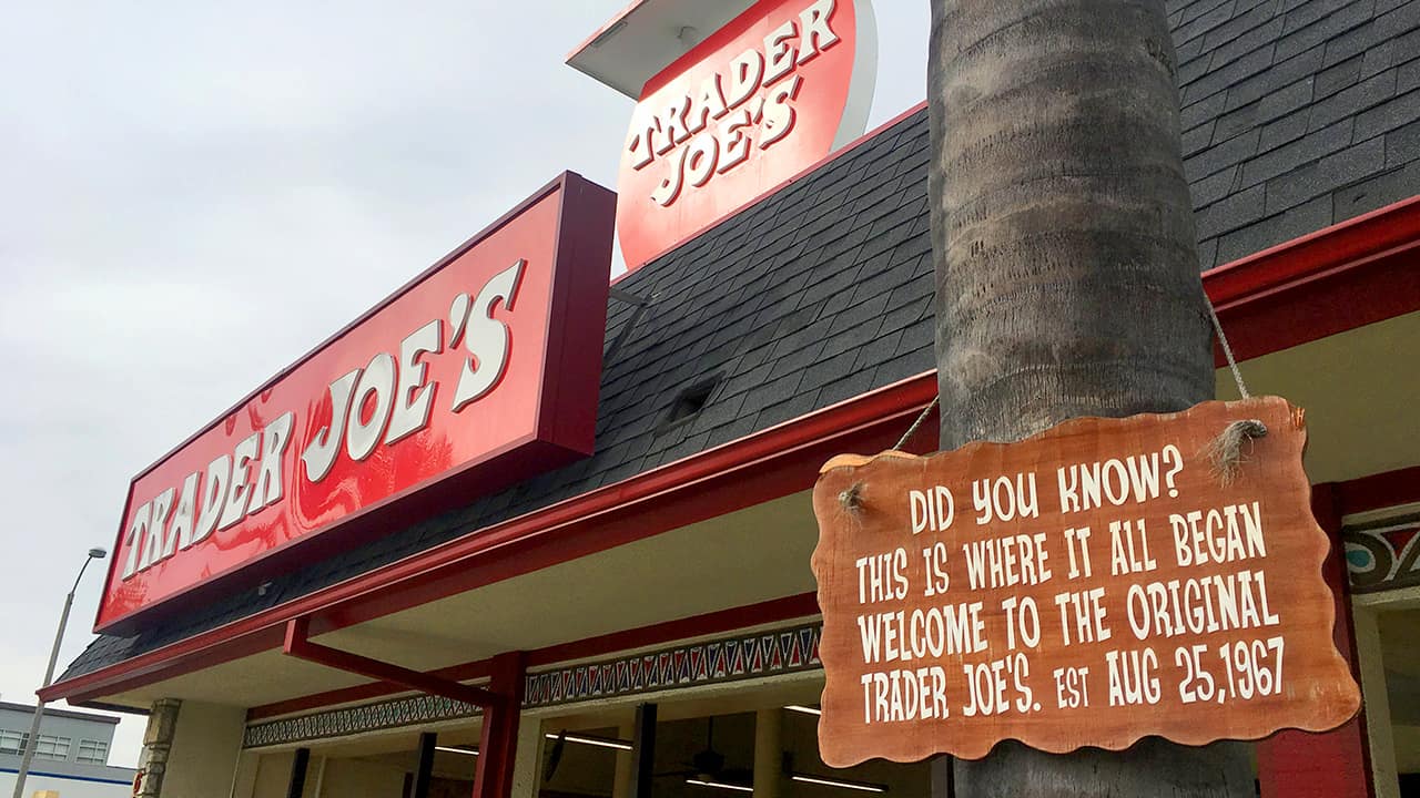 Photo of the original Trader Joe's grocery store in Pasadena, Calif.