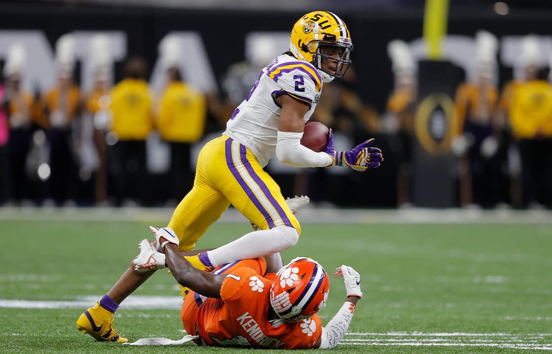 Photo of LSU wide receiver Justin Jefferson
