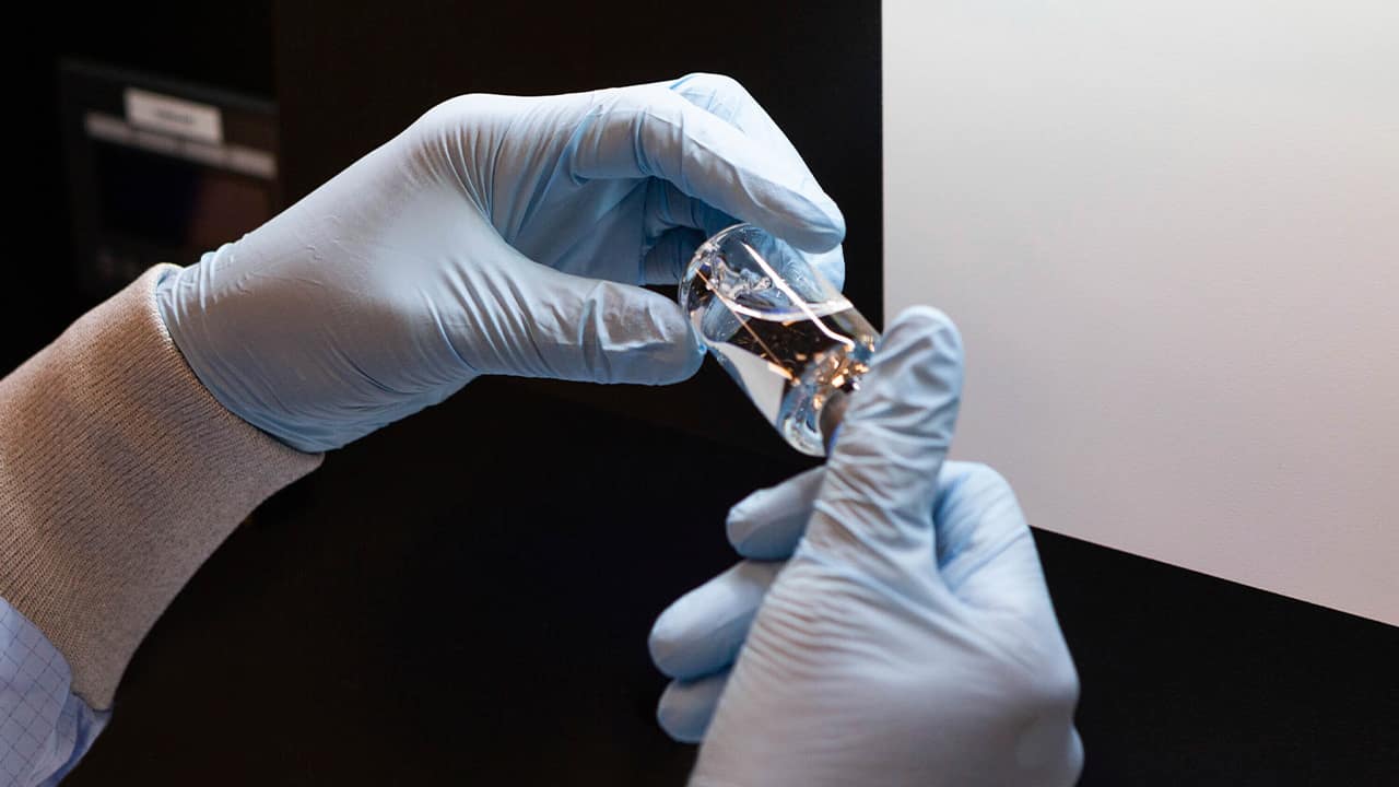 Photo of a vial of the investigational drug remdesivir