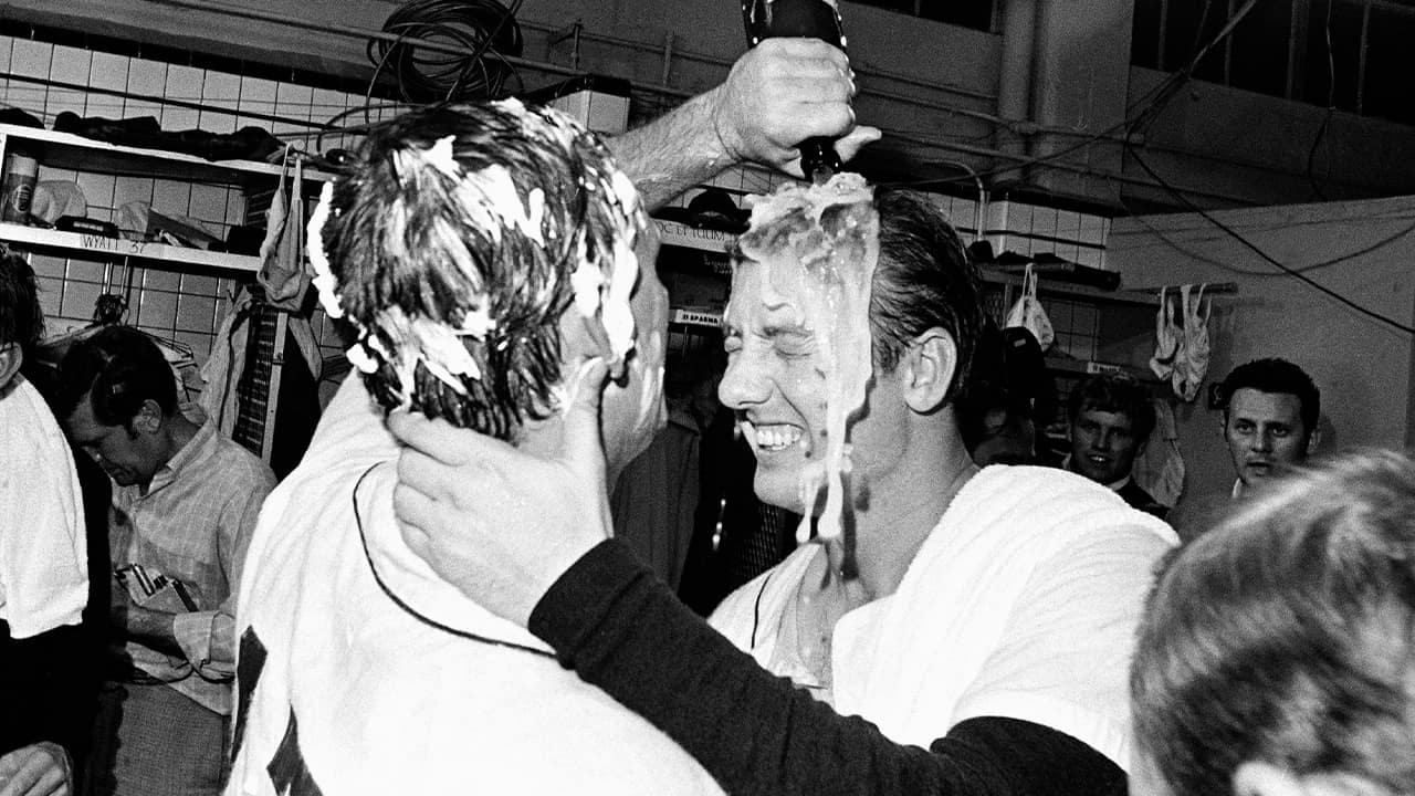 Photo of Al Kaline and Denny McLain in 1968