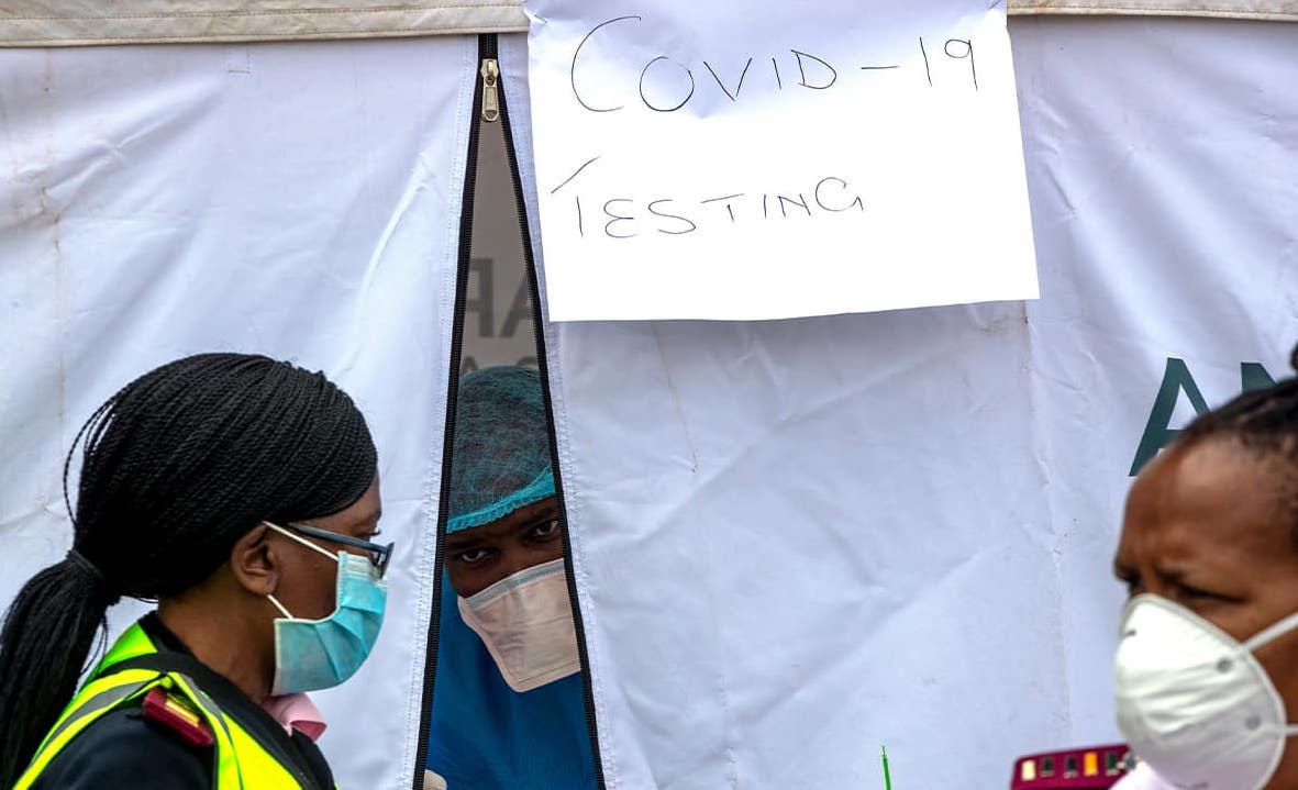 Photo of health workers in South Africa