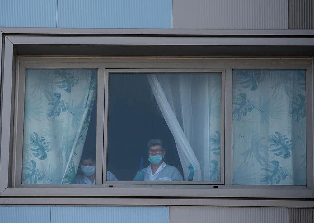 Photo of a nursing home window in Spain